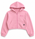 DRILL CROPPED ZIP HOODIE PALOROSA