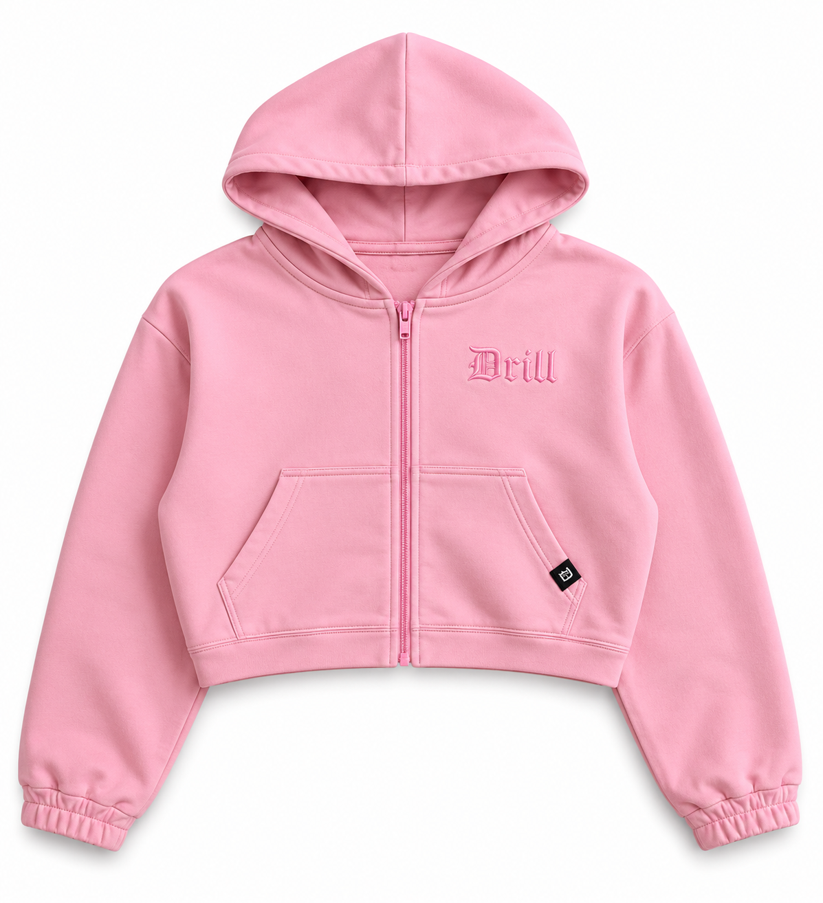 DRILL CROPPED ZIP HOODIE PALOROSA