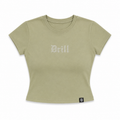 BABY TEE VERDE LOGO CRISTALES