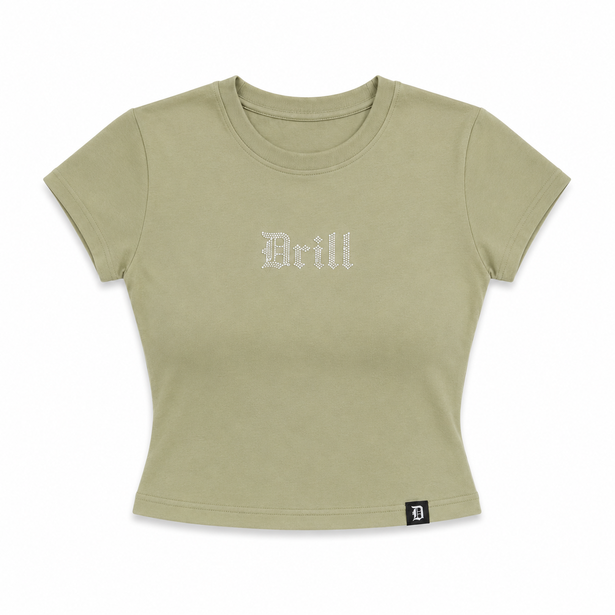 BABY TEE VERDE LOGO CRISTALES