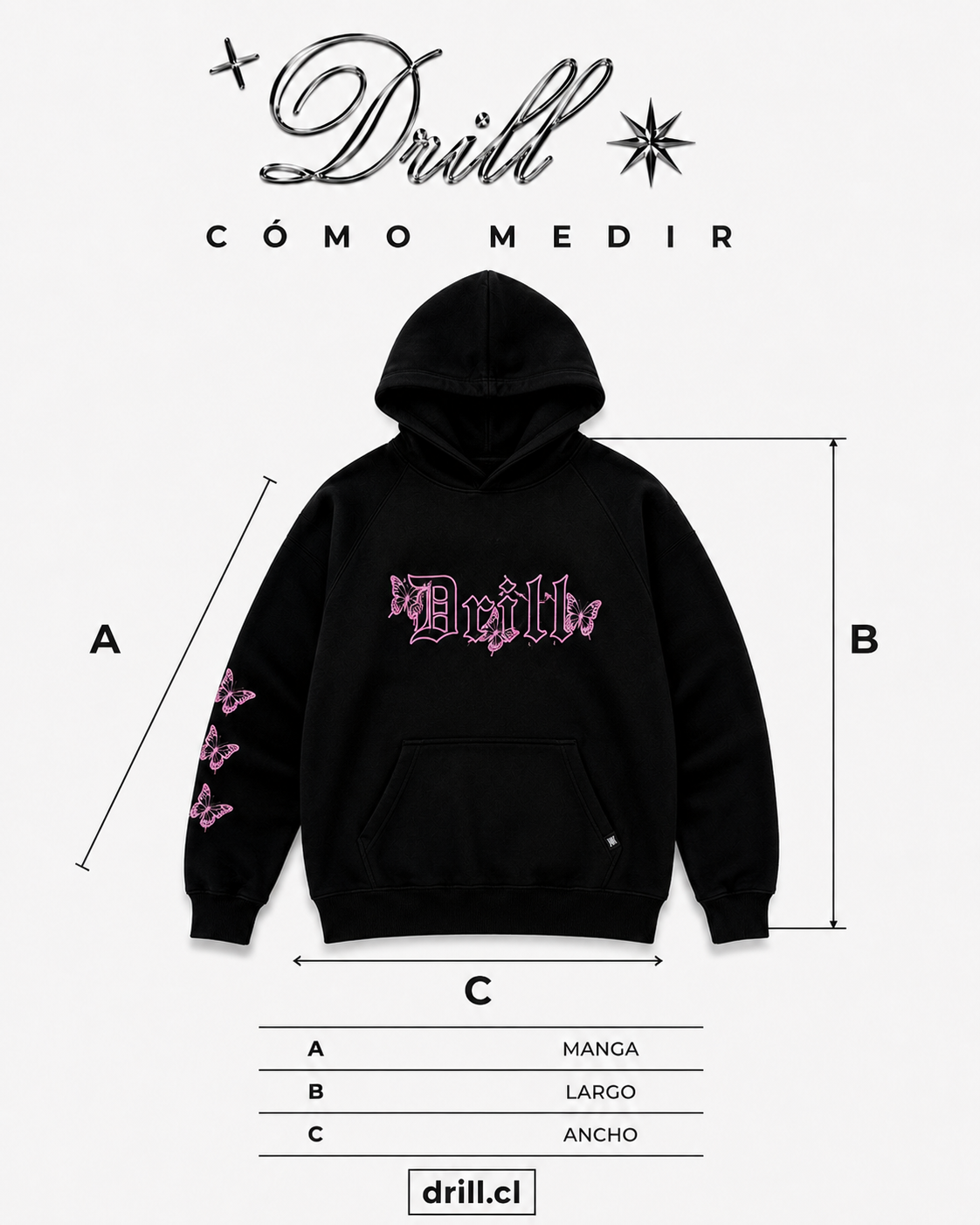 HOODIE BUTTERFLY NEGRO 🦋
