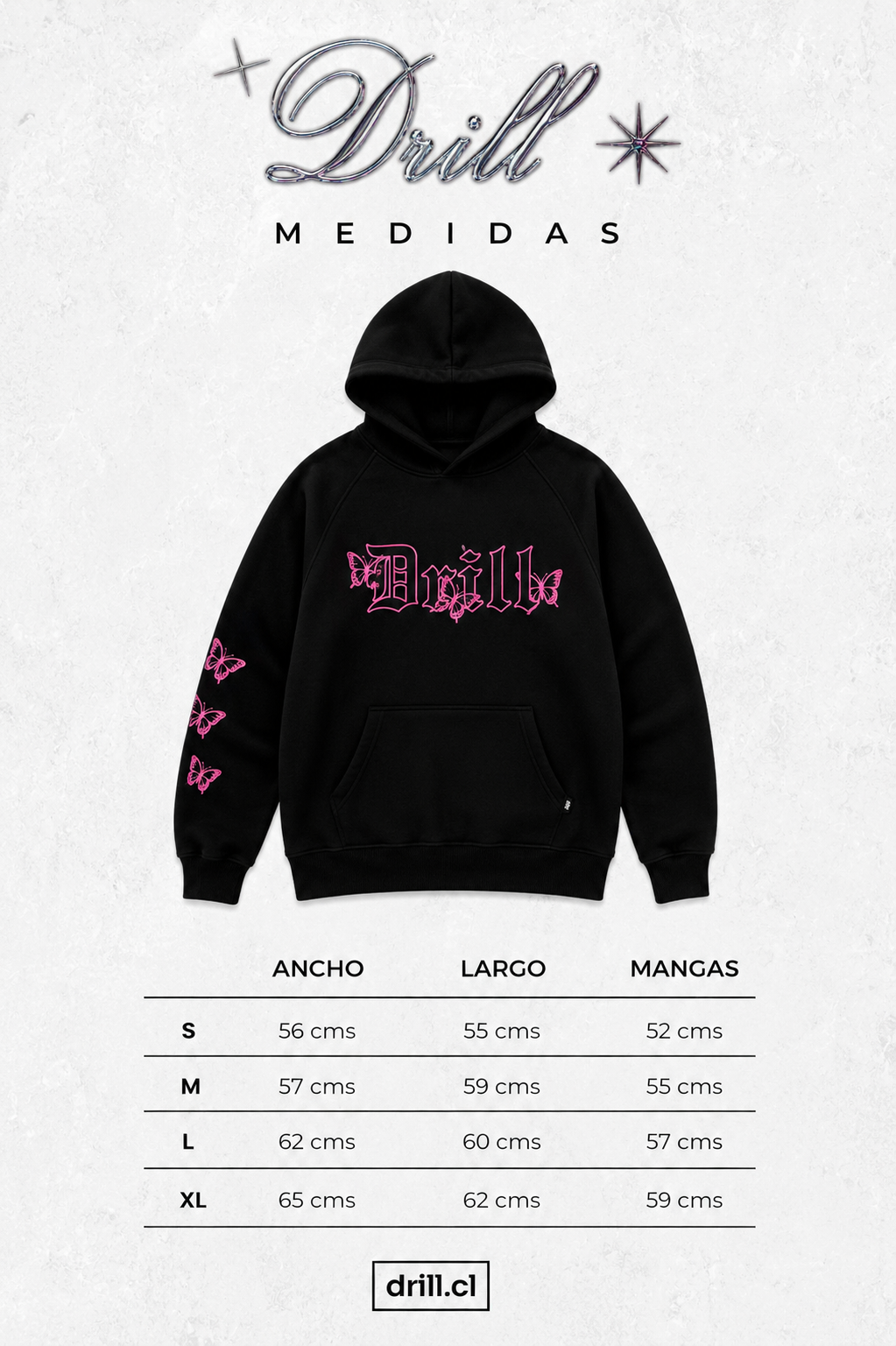 HOODIE BUTTERFLY NEGRO 🦋