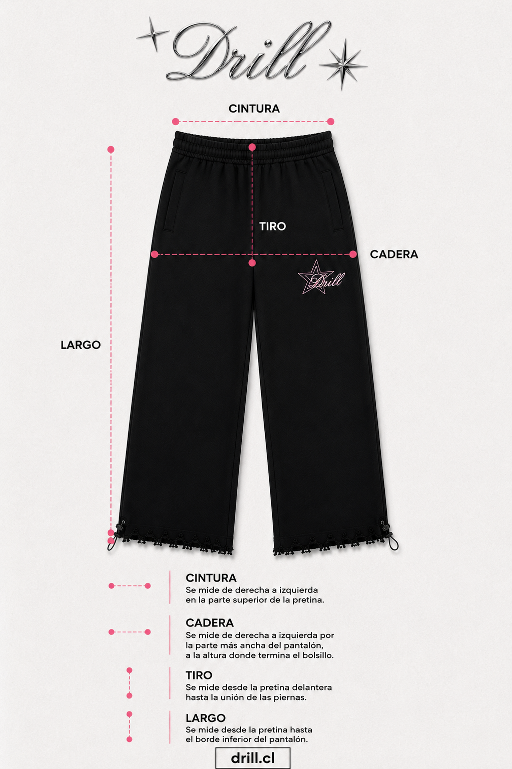 PANTALON NEGRO STARS (PREVENTA)